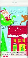 Colourful Santa Tablecover 1ct