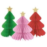 Christmas Honeycomb Decoration 3ct.