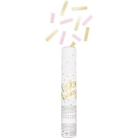 Hello Baby Pink & Gold Confetti Cannon