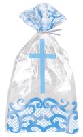 Fancy Blue Cross Cello Bags 20ct