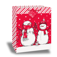 Snowman Christmas Gift Bag L 1ct