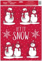 Snowman Window Clings Sheet 6ct