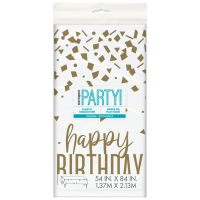 Gold Confetti Party Tablecover 1ct