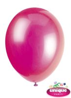 Unique 12" Fuchsia  Latex Balloons 10 CT.