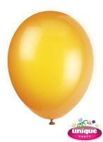 Unique 12" Citrus Orange Crystal Latex Balloons 10 CT.