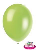 Unique 12" Neon Lime Latex Balloons 10 CT.