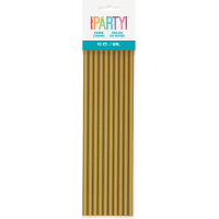 Unique Gold Paper Straws 10ct