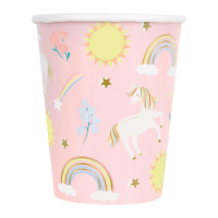Dainty Unicorn Party Paper Cups 9oz 8ct