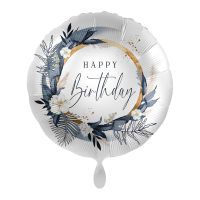 Happy Birthday Flower Design - 18" Foil Balloon Premioloon 