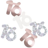 Rose Gold Glitz Foil Age 16 Confetti 0.5 oz