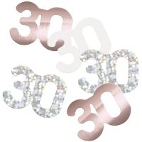 Rose Gold Glitz Foil Age 30 Confetti 0.5 oz