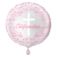 Soft Pink Cross Confirmation - 18" Foil Balloon 