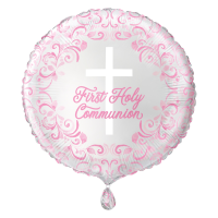 Soft Pink First Holy Communion - 18" Foil Balloon 