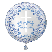 Soft Blue First Holy Communion - 18" Foil Balloon 