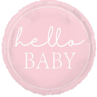 Hello Baby Pink 18" Foil Balloon