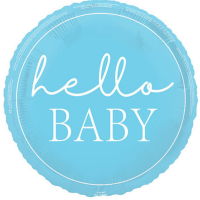 Hello Baby Blue 18" Foil Balloon