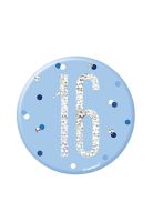 Blue/Silver Glitz Foil Age 16 Badge 3" 1CT