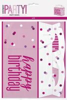 Pink/Silver Glitz Happy Birthday Party Box 6ct
