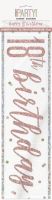 Rose Gold Glitz Age 18 Happy Birthday Foil Banner 9ft