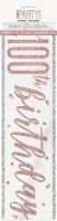 Rose Gold Glitz Happy Age 100 Birthday Foil Banner 9ft