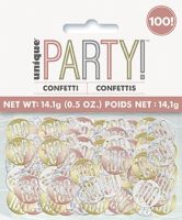 Rose Gold Glitz Foil Age 100 Confetti 0.5 oz
