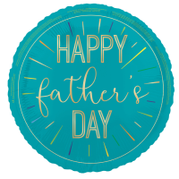 Happy Father's Day Turquoise 18" Foil Balloon 