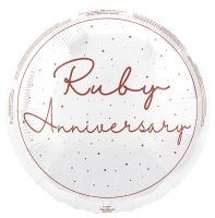 Happy 40th Ruby Anniversary 18" Foil Balloon 