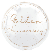 Golden 50th Anniversary 18" Foil Balloon