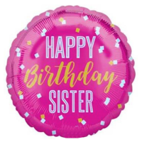 Happy Birthday Sister 18" Foil Balloon