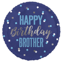 Happy Birthday Brother 18" Foil Balloon