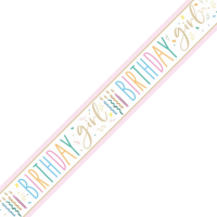 Happy Birthday Girl 9ft Banner