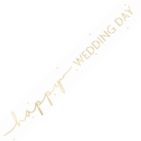Happy Wedding Day Foil Banner 9ft.