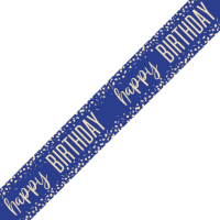 Happy Birthday Blue Confetti 9ft Banner
