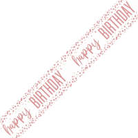 Happy Birthday Rose Gold Confetti 9ft Banner