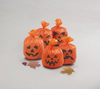 Hanging Pumpkin Halloween Leaf Bags 20ct