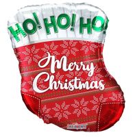 Christmas Stocking Shape 18" Foil Balloon (Packed)