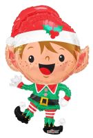 Christmas Funny Elf Shape 36" Foil Balloon (Packed)