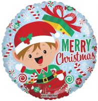 Merry Christmas Elf 18" Foil Balloon 