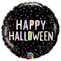 Happy Halloween Multicolour Confetti 18" Foil Balloon (Packed)