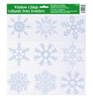 Glitter Snowflake Window Cling 