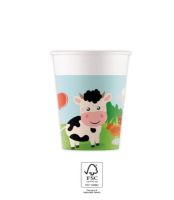 Farm Happy Birthday Paper Cups 200ml 8ct