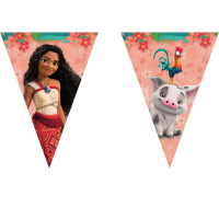 Moana II Sailing Spirit Theme Paper Triangular Flag Banner 9 Flags