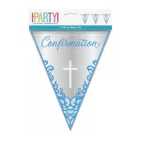 Blue Confirmation Flag Banner 9ft