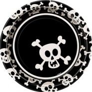 Skulls 9'' Plates 8CT