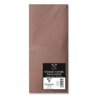 4 Sheet Tissue Paper Metallic Rose Gold