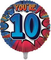 Age 10 Birthday Boy 18" Foil Balloon