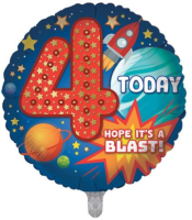 Age 4 Birthday Boy 18" Foil Balloon
