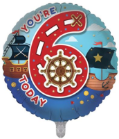 Age 6 Birthday Boy 18" Foil Balloon