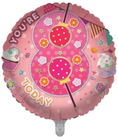 Age 8 Birthday Girl 18" Foil Balloon