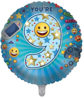 Age 9 Birthday Boy 18" Foil Balloon